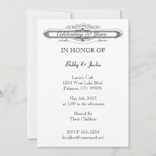 Jubileum Kaart (Voorkant)