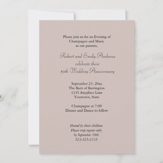 Jubileum Kaart (Achterkant)