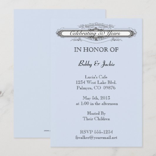 Jubileum Kaart (Voorkant / Achterkant)