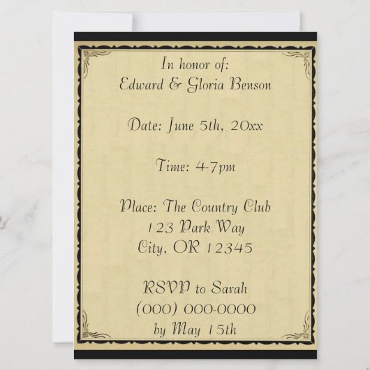 Jubileum Kaart (Achterkant)