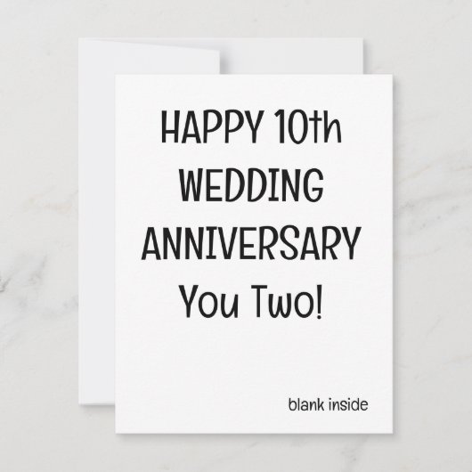 Jubileum Kaart 10e Jubileum Kaart FUNNY (Voorkant)