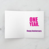 Jubileum Kaart - 1 jaar - Happy Jubileum (Binnen)