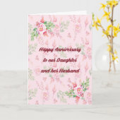 Jubileum Kaart Dochter & Echtroze bloemen (Gele Bloem)