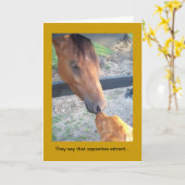 Jubileum Kaart, Dog Opposites Kaart (Gele Bloem)