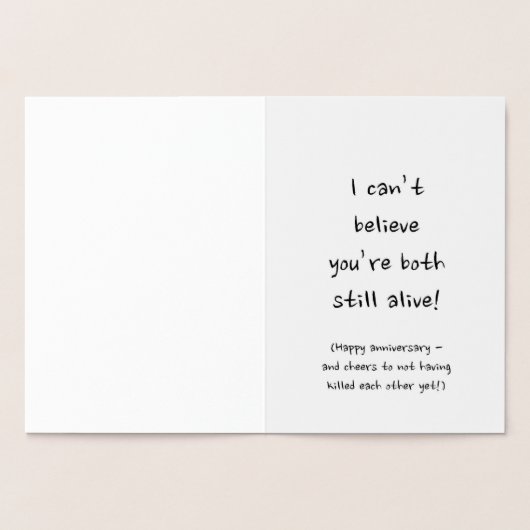 Jubileum-kaart Folie Kaarten (Binnen)