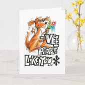 Jubileum kaart met kangoeroe (Gele Bloem)