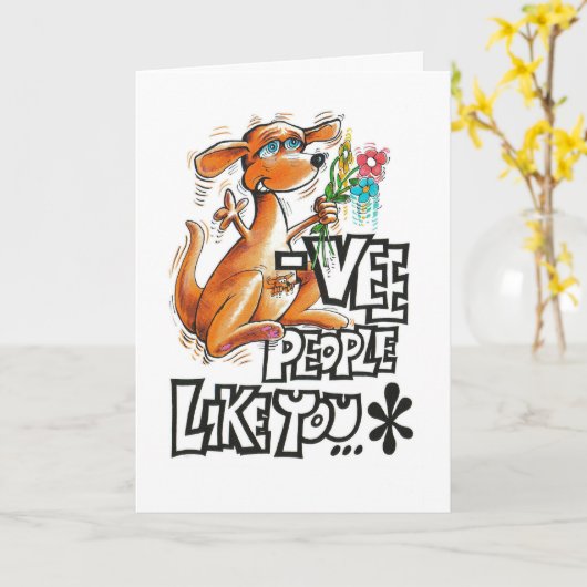 Jubileum kaart met kangoeroe (Gele Bloem)