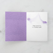 Jubileum Kaart met paarse bloemen (Binnen)