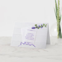 Jubileum Kaart met paarse bloemen