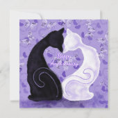 Jubileum Kaart Mooie Liefde Paar Katten (Achterkant)