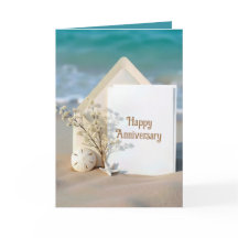 Jubileum Kaart op het strand