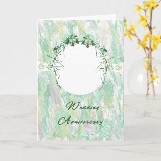 Jubileum Kaart voeg uw eigen Afbeelding toe (Gele Bloem)