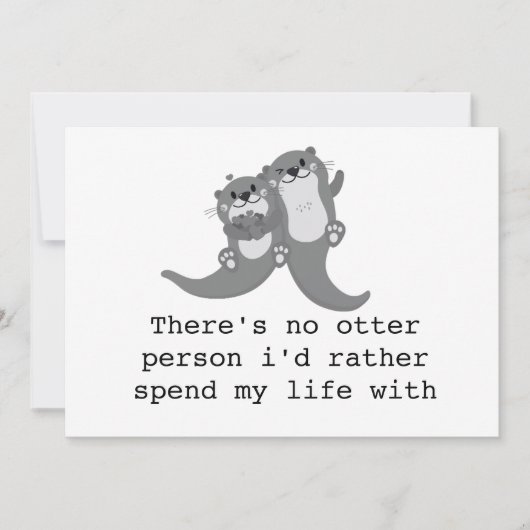 Jubileum Kaart Voor Man / Voor Vrouw - Otter (Voorkant)