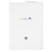 Jubileum Kaart voor vrouw, Blue Dahlias (Achterkant)