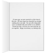 Jubileum Kaart voor vrouw, kleine kerk (Binnen (Rechts))