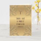 Jubileum katholieke priest deacon Ordination Kaart (Gele Bloem)
