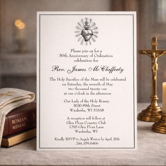 Jubileum katholieke priester Ordination Kaart