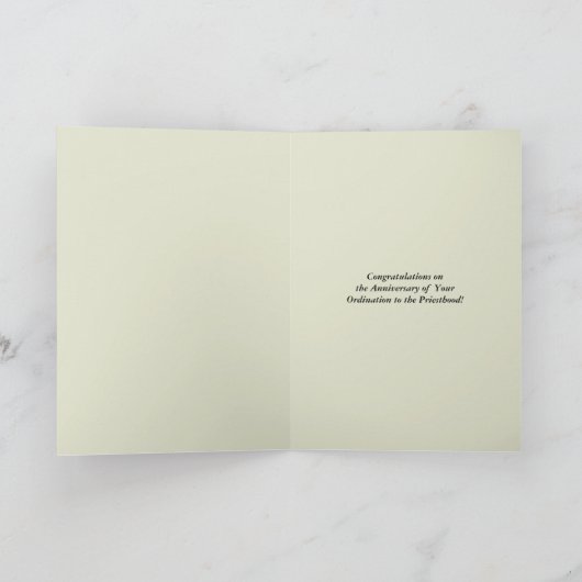 Jubileum katholieke priesterwijding religieus kaart (Binnen)