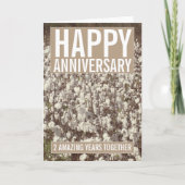 Jubileum Katoen tweede bruiloft Kaart (Voorkant)