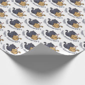 Jubileum katten met hart cadeaupapier (Hoek)