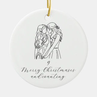 Jubileum kerstversiering (queer love) keramisch ornament