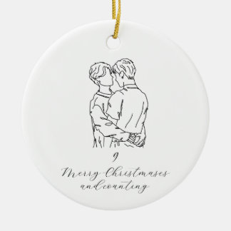 Jubileum kerstversiering (queer love) keramisch ornament
