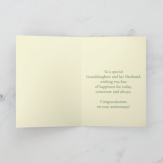  Jubileum kleindochter en echtgenoot Kaart (Binnen)