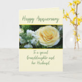 Jubileum kleindochter en geelroos kaart (Gele Bloem)