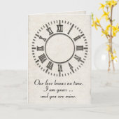 Jubileum klok zonder handen kaart (Gele Bloem)