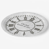 Jubileum klok zonder handen papieren bordje (Gekanteld)