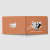 Jubileum koperen bruiloft foto harten 7 jaar gastenboek (Volledig)