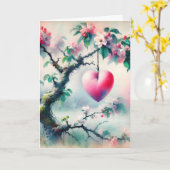 Jubileum Krabappelboom met een hart Kaart (Gele Bloem)