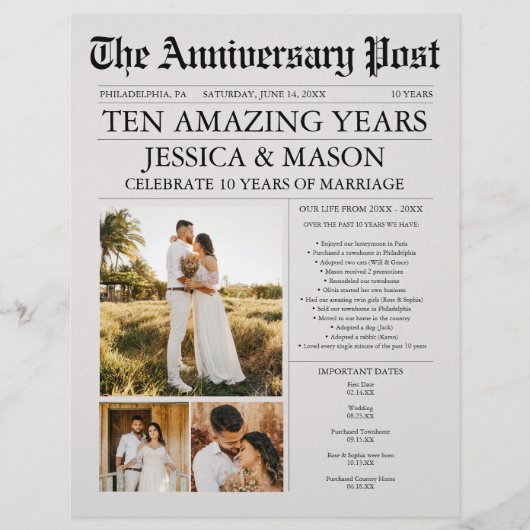 Jubileum Krant Gift Vow Renewal Programme Flyer (Voorkant)