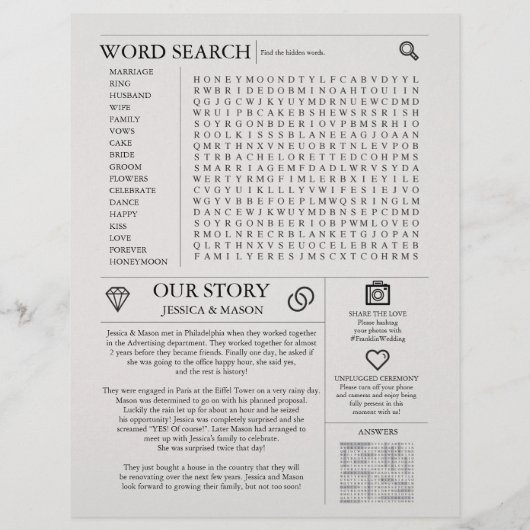 Jubileum Krant Gift Vow Renewal Programme Flyer (Achterkant)