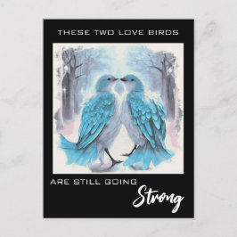 *~* Jubileum Kunstzinnige Liefdesvogels Winter AP5 Briefkaart