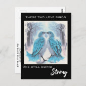 *~* Jubileum Kunstzinnige Liefdesvogels Winter AP5 Briefkaart (Voorkant / Achterkant)