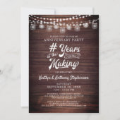 Jubileum Landelijke Houten Slingerlichtjes Metselp Kaart (Voorkant)