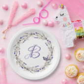 Jubileum lavendelkrans met monogram papieren bordje (Feest)