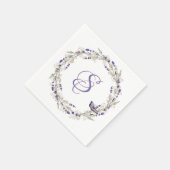 Jubileum lavendelkrans met monogram servet (Hoek)
