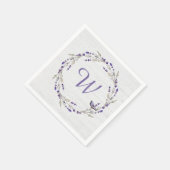 Jubileum Lavender Wreath Monogram Servet (Hoek)