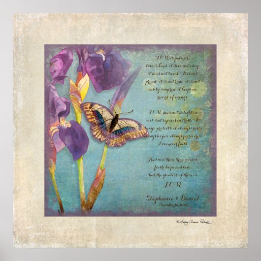 Jubileum, liefdeshoofdstuk 1 Corinthians 13 Poster (Voorkant)