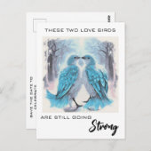 *~* Jubileum Liefdesvogels Winter AP54 Kunst Briefkaart (Voorkant / Achterkant)
