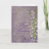 Jubileum Lily van de Valley bouquet Kaart (Voorkant)