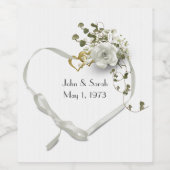 Jubileum linthart met Roos Wijnlabel Wijn Etiket (Enkel label)