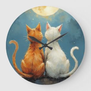 Jubileum Love Cats Under the Moon beroemd gemaakt Grote Klok