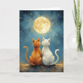 Jubileum Love Cats Under the Moon beroemd gemaakt  Kaart (Voorkant)