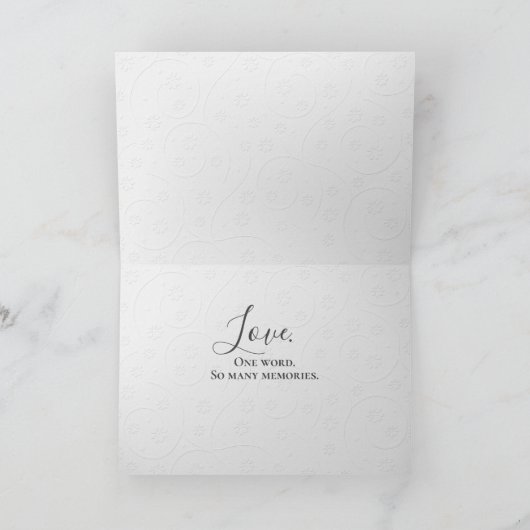 Jubileum Love in Splash Lijst Bedankkaart (Binnen)