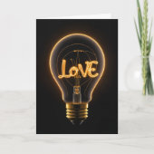 Jubileum Love Light Bulb Kaart (Voorkant)