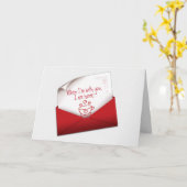 Jubileum Love Note in Red Envelope Kaart (Gele Bloem)