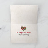 Jubileum Love Petunias en Butterfly Kaart (Binnen)